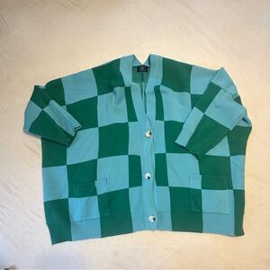 Dressed in Lala Checkered Cardigan